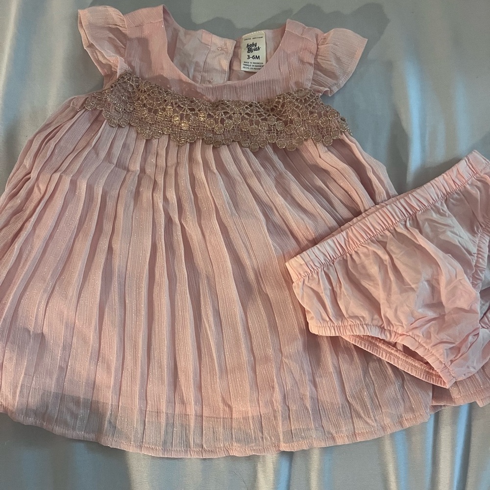 Charming OshKosh Pink Baby Dress with Bloomers